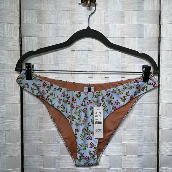 J. Crew Womens Curved Waist Cheeky Bikini Bottoms In Cloud Meadow Floral Size M - Picture 13 of 15